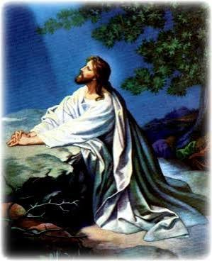 Иисус Христос молится в Гефсимании