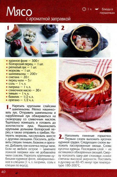 Мясо с ароматной заправкой