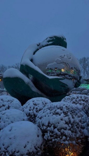 Гайя в снегу