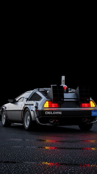 Delorean заставка на телефон.Заставка Delorean для телефона.