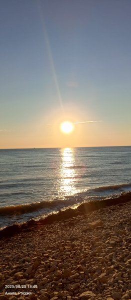 Анапа. Закат на море. Высокий берег