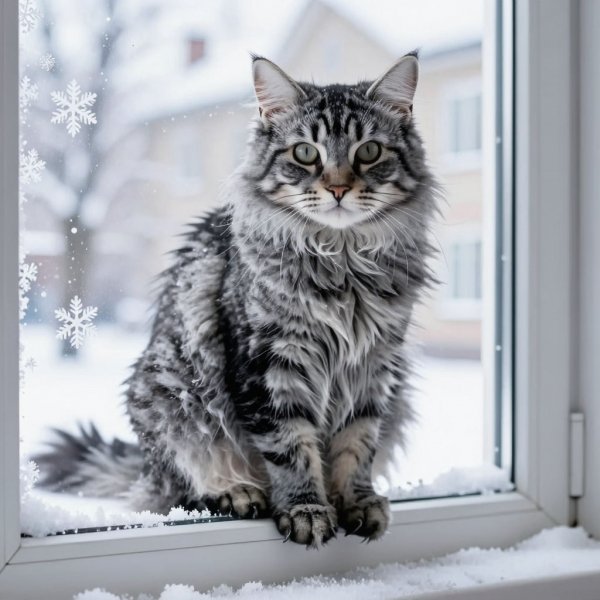 Кошка на окошке