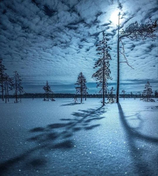 Сказка наяву. Paнуа, Финляндия, свeт луны