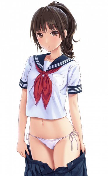 n g panties school uniform undressing simple background-12937