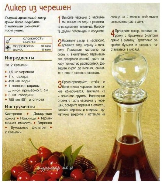 Ликёр из черешен