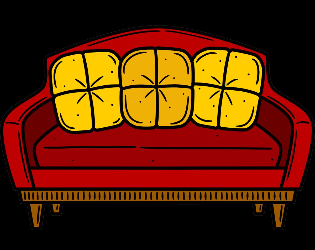 couch, living room, furniture, home, decor, seating, clip art, transparent