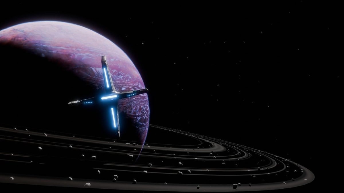 alien planet, spaceship, planet rings, space, futuristic, sci-fi, unknown world, interstellar, galaxy, astronomy, spacecraft, prism, technological, stars, exploration, distant world, space exploration, astronautics, astrophysics, spacecraft navigation