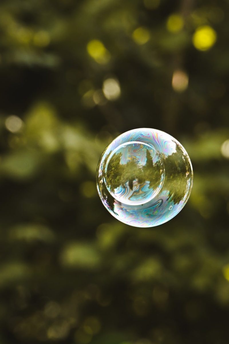 bubble, air, nature, green, reflection, rainbow, fantasy, mystery, delicate, weather, mysterious, simplicity, summer, blur, optical illusion, particle, light, macro, background