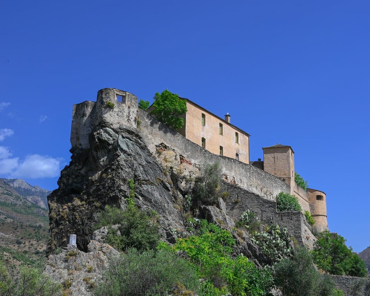 corsica, corte, citadel, medieval, fortress, architecture, rock, city, vacation, summer vacation, landmark, beautiful landscape, peaceful scene, sky, island, europe, history, tourism, view, worthy