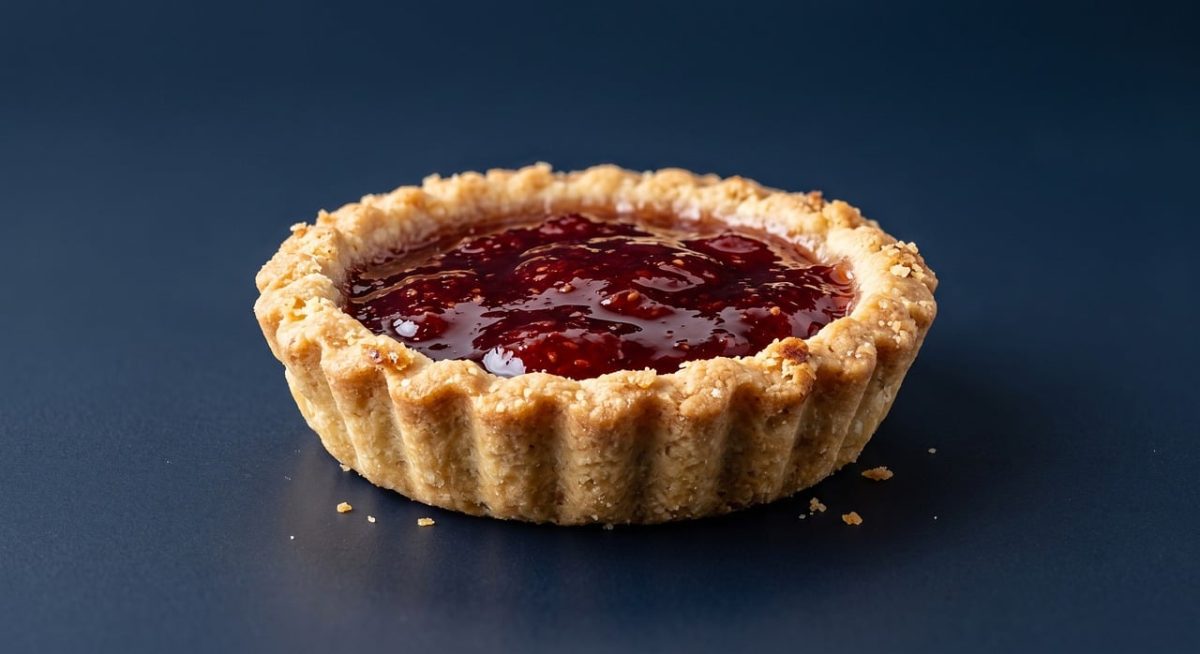 tart, strawberry, jam, dessert, pastry, crusty, sweet, baked, food, delicious, fresh, buttery, snack, gourmet, treat, fruit, red, round, plate, slate