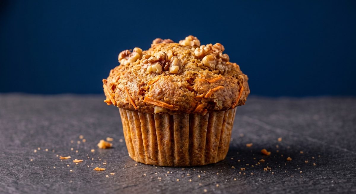 muffin, carrot, walnuts, baked, dessert, breakfast, snack, food, sweet, pastry, homemade, fresh, organic, spiced, moist, healthy, cake, autumn, cinnamon, autumn treat