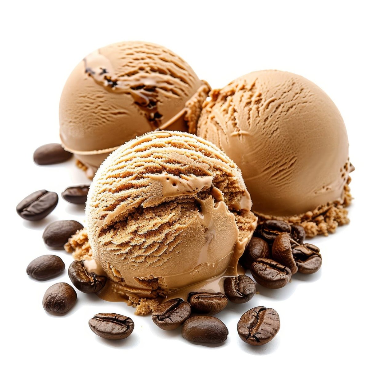 ice cream, coffee, cream, chocolate, dessert, coffee beans, caramel, natural, sweet, dairy, icy, cake, scoop, frozen dessert, ball, taste, tasty, chilled, gourmet treat