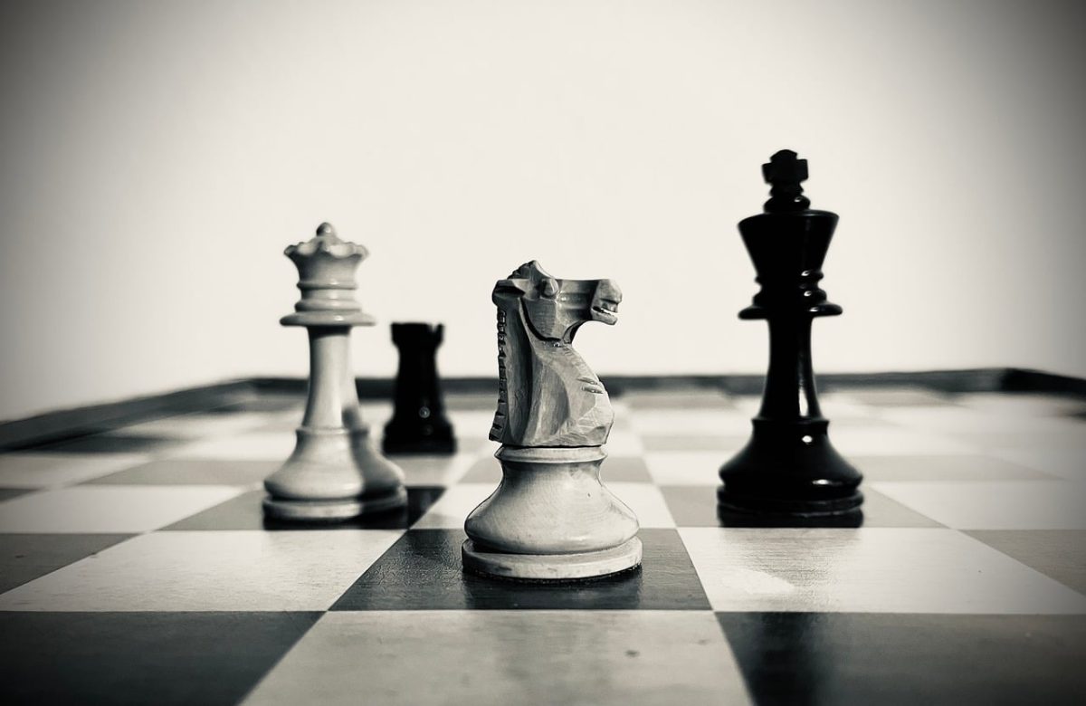 chess, chessboard, knight, king, queen, strategy, piece, game, game strategy, bishop, rook, contrast, black and white, move, tactics, endgame, focus, chess game, middlegame