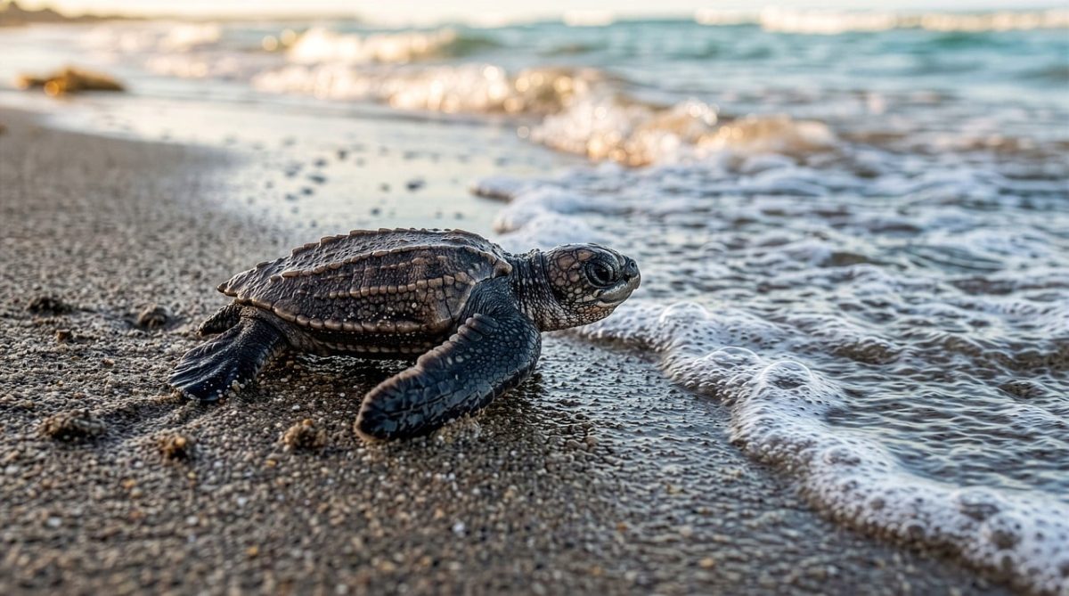 sea turtle, turtle, nature, animal, reptile, marine, aquatic, ocean, coast, baby, young, newborn, sand, beach, waves, sunrise, coastal, crawling, natural habitat, educational, conservation