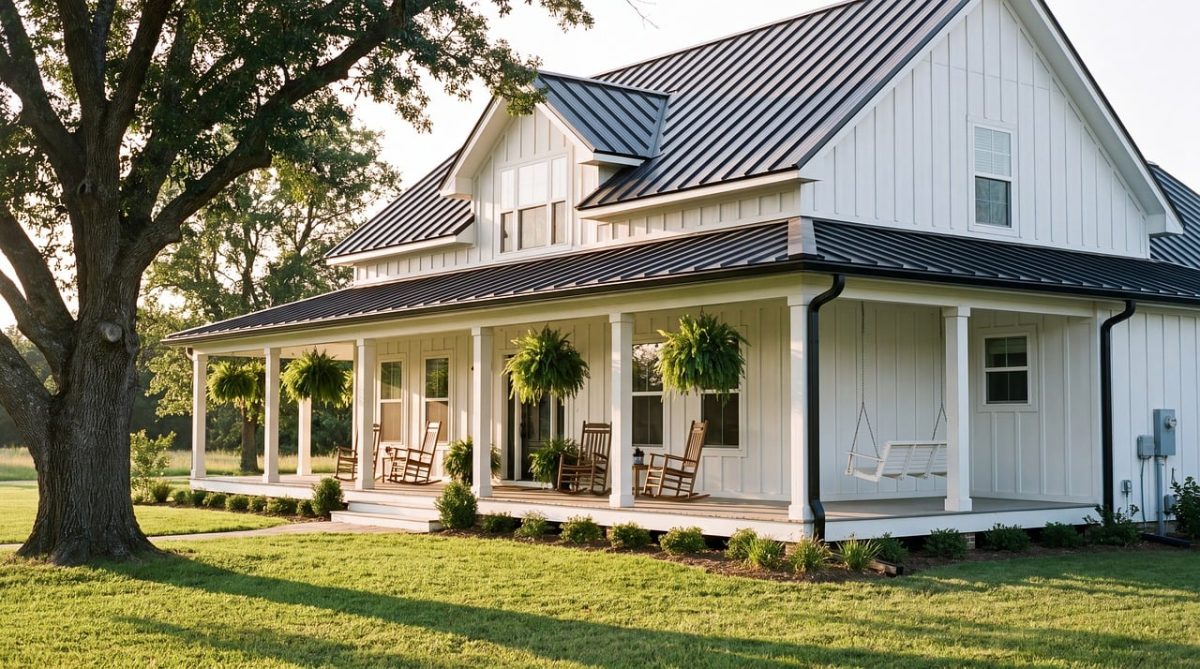house, rural, vacation, porch, rocking chair, garden, swing, lawn, white, picture, modern, summer, architecture, wooden, shed, american style, patio, peaceful, plant, sunset, nature, chair
