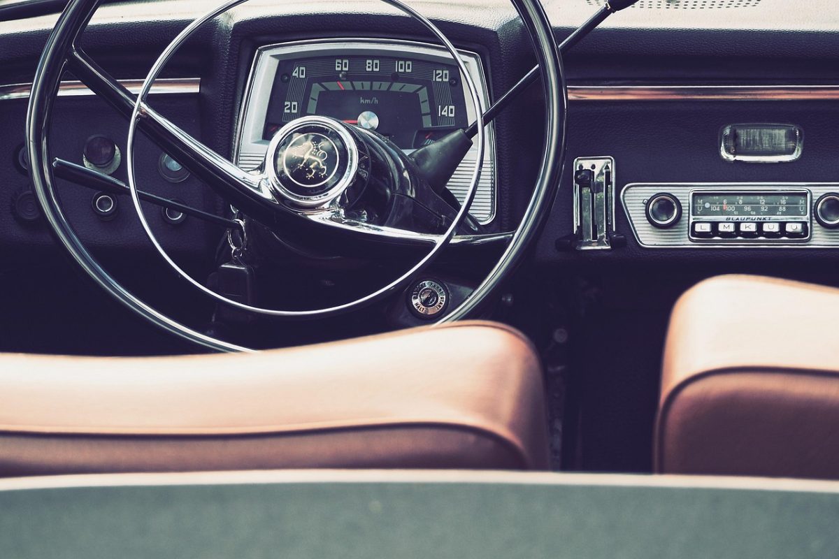antique car, dashboard, steering wheel, car radio, speedometer, automobile, classic, car