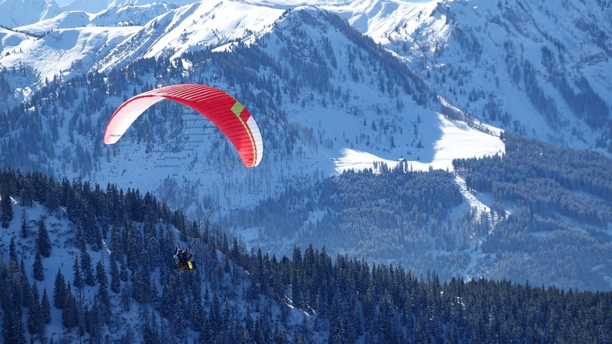 paragliding, parachute, mountains, country, adventure, nature, adrenaline