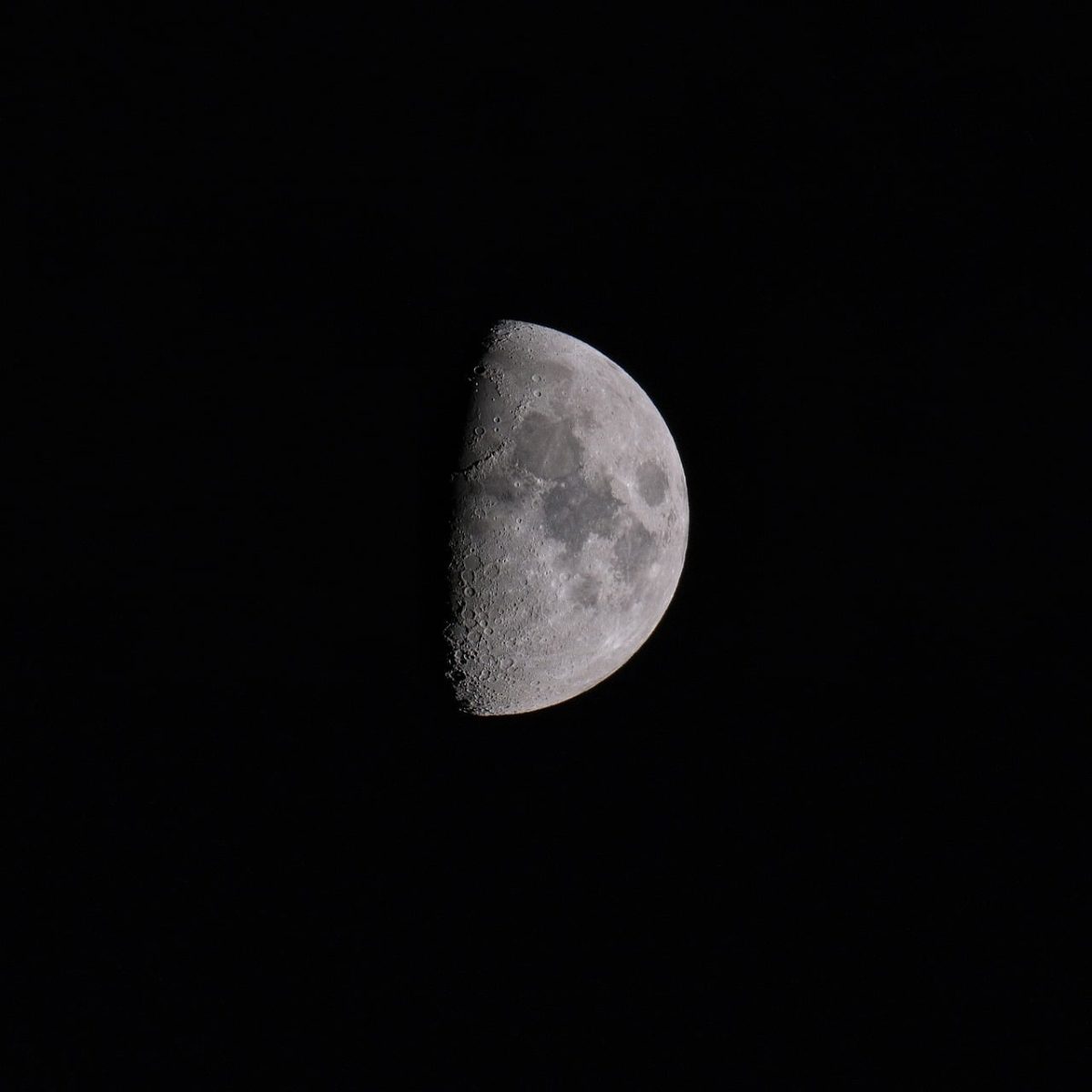 moon, night, planet, crater, crescent moon, moonlight