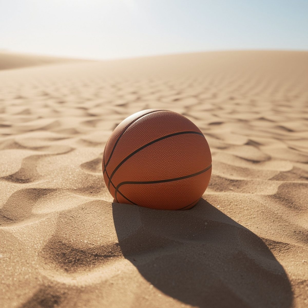 desert, sand, nature, landscape, summer, basketball, ball, sport, basket