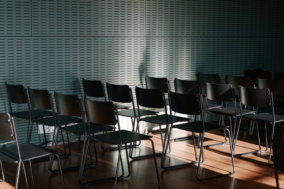 chair, room, furniture, seat, contrast, shadows, light, dark, office, meeting, conference, business