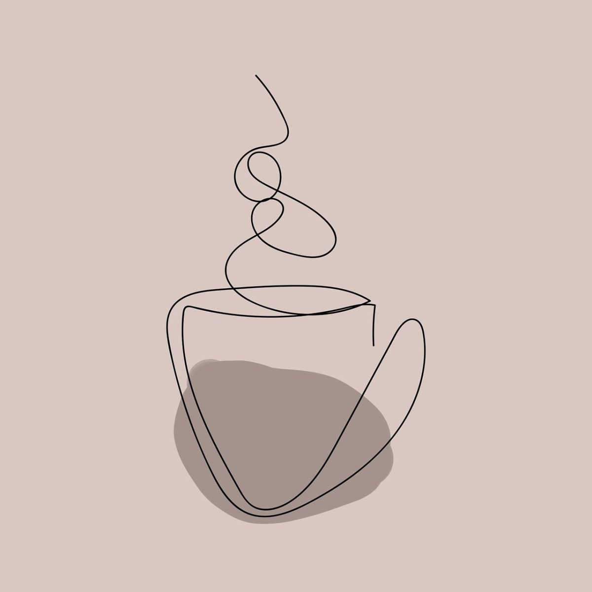 line drawing, background, drawing, coffee, drink, hot, minimalistic