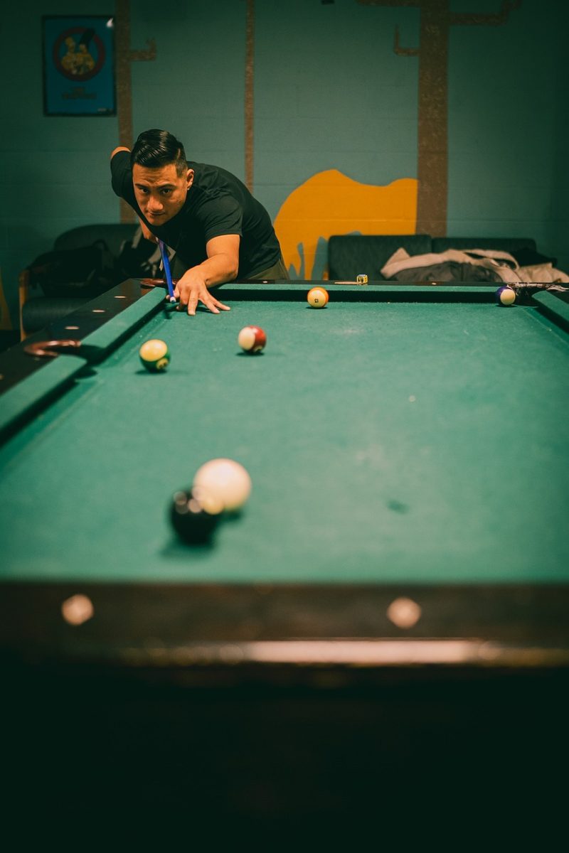 pool, gameroom, college, billiards, 8-ball, play, balls, game
