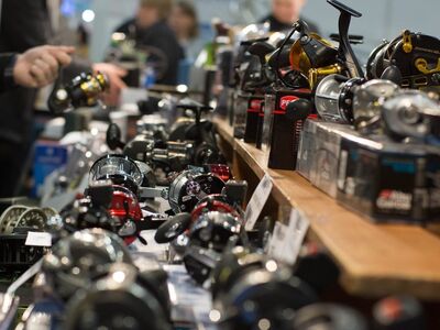spinning reel, boat show, fishing, fishing reel