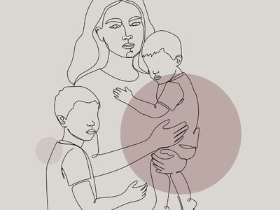 mother, beautiful wallpaper, child, drawing, background, boho, bohemian, family, children