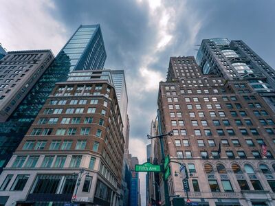 buildings, perspective, nyc, manhattan, newyork, city, america, architecture, skyscraper, street, fifth avenue, building, urban