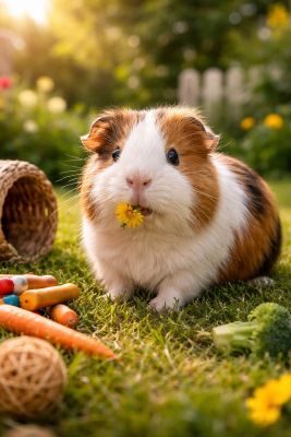 guinea pig, pet, cute, small animal, fluffy, garden, outdoor, flower wallpaper, flower background, playing, vegetables, carrot, nature, beautiful flowers, broccoli, flower, grass, tricolor, rope ball, animal photography, snowstorm, crying baby