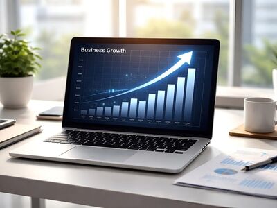 business, growth, computer, data analysis, financial growth, statistics, trend, office desk, productivity, strategy, modern workspace, success, digital screen, report, corporate, economic growth, business planning, natural light, work report