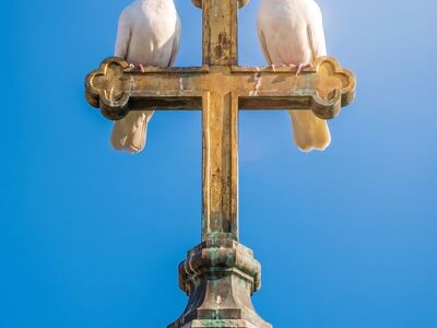 dove, cross, white, nature, sky, blue, peace, religion, faith, holy, statue, architecture, heaven, symbol, light, serenity, church, purity, stone, culture, lighting