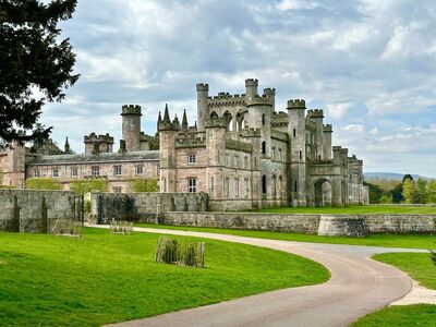 lowther castle, architecture, historic, castle, england, landscape, outdoors, tourist attraction, welsh architecture, historic landmark, gothic style, medieval castle, fortress, soft, beautiful, natural surroundings, romantic, english countryside, walk