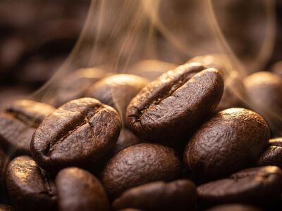 coffee beans, macro, roasted, steam, aroma, brown, fresh, hot, warm, golden, espresso, caffeine, drink, oily, glossy, dark roast, breakfast, morning, café, barista, pleasure