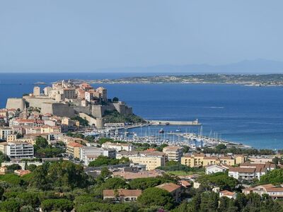 calvi, corsica, bay, city, harbor, marina, mediterranean, citadel, fortification, summer vacation, vacation, water, sky, horizon, summer, landscape, sandy beach, beach holiday, view, architecture, europe