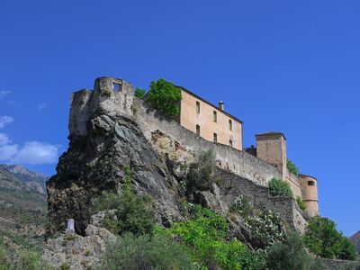 corsica, corte, citadel, medieval, fortress, architecture, rock, city, vacation, summer vacation, landmark, beautiful landscape, peaceful scene, sky, island, europe, history, tourism, view, worthy