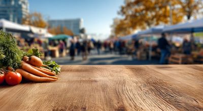 ai generated, vegetables, market, fresh, organic, healthy, carrots, tomatoes, pumpkins, table, wood, autumn, blurred, agriculture, gourds, local, farmer