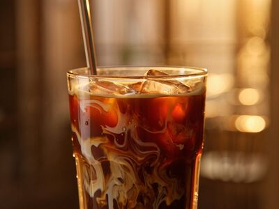 iced coffee, straw, milk, ice, sunlight, beverage, cold, interior, early morning, refreshing, cooling, focus, glass, blur, nature, sunset, coffee culture, black coffee, swirled, lactose-free, bronze, milk foam