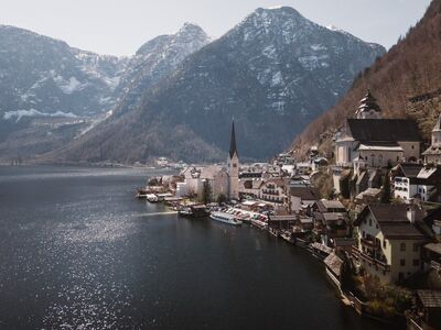 hallstatt, windows wallpaper, alpine lake, cool backgrounds, 4k wallpaper 1920x1080, mountain village, church steeple, waterfront, aerial panorama, historic buildings, free wallpaper, 4k wallpaper, spring mountains, austrian alps, full hd wallpaper, hd wallpaper, calm water, wallpaper hd, scenic view, daylight, mac wallpaper, iphone wallpaper, free background, phone wallpaper, beautiful wallpaper, background, wallpaper 4k, background images, laptop wallpaper, desktop backgrounds, 4k image, austria