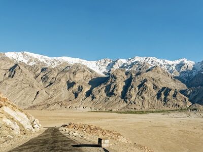 mountain, desert, karakorum, pakistan, nature, road, sky, snow, canyon, blue, shigar, gorge, sand, summer, travel, adventure, dramatic, view, excursion, beautiful