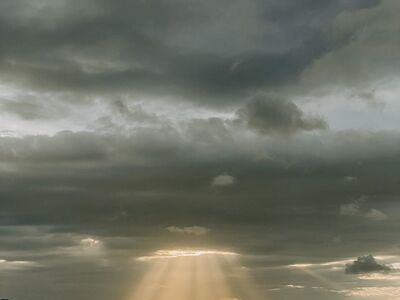sun rays, cloudy sky, sea, mountains, clouds, sunset, island, evening, horizon, nature scene, beauty, silence, natural light, summer, clear water, golden light, calm, serenity, solitude, calm sea