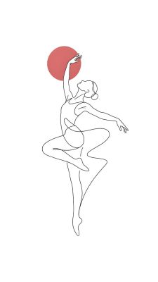 art, line, minimalism, creative, dance, ballet, figure, simplicity, stroke, female, abstract, body, motion, monochrome, elegance, contour, red, bold, position