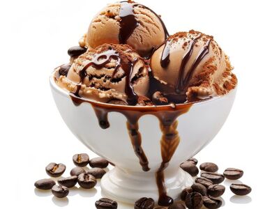 ice cream, coffee, chocolate syrup, dessert, coffee ice cream, bowl, creamy, sweet, decadent, dessert cup, gourmet, foodie, beans, toppings, patisserie, confectionery, fresh beans, delicious, food photography