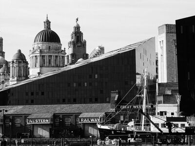 city, architecture, buildings, maritime, historical, industrial, england, shipyard, black and white, water, roman style, towers, clock, transport, nature, tourist attraction, river port, documentary, prominent buildings, conservation area, old architecture