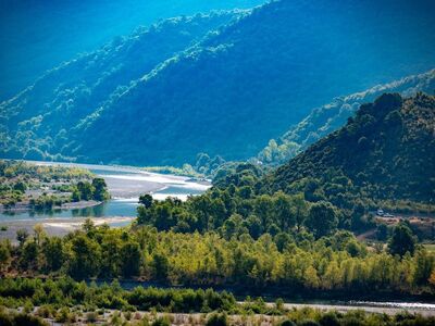 albania, mountains, river, valley, nature, clean, summer, panorama, green, outdoors, peaceful, hiking, landscape, tourist attraction, ecology, beautiful, shady, clear, calm water, view