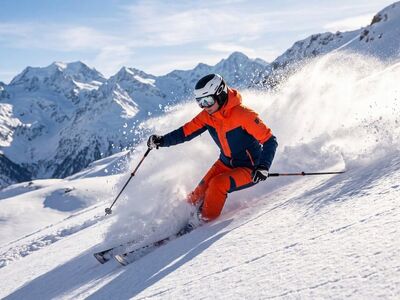skiing, winter, mountains, snow, sports, nature, outdoors, alps, skier, landscape, alpine, cold, activity, helmet, suit, practice, snowplow