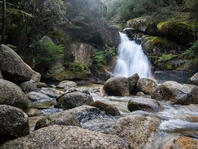 waterfall, rocks, nature, swimming hole, pool, water, landscape, picturesque, oasis, victoria, national park, green, swimming, tourism, flowing water, idyllic, tranquility, ladies bath falls, mount buffalo victoria australia