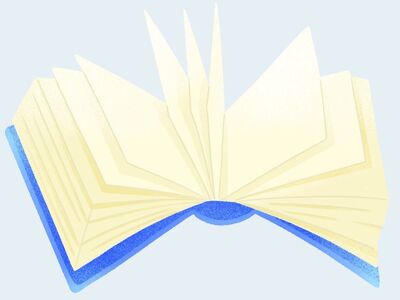 book, open book, graphic, reading, education, literature, knowledge, educational material, paper, reader, page, yellow color, abstract, blue color, creation, design, fairy tale, graphic style