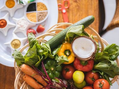 healthy eating, vegetables, pregnancy, pregnancy diet, coconut, carrot, tomato, green pepper, cucumber, health, nutrition, pepper, vitamin, grain, colorful food, red scissors, basket, lettuce, organic food, vitamins