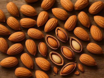 almond, nut, almond shell, raw almond, wooden table, healthy snack, protein, vitamin e, whole nut, dry fruit, diet, nutrition, omega fatty acid, high protein, saturated fat, eating, vegetarian, natural, food